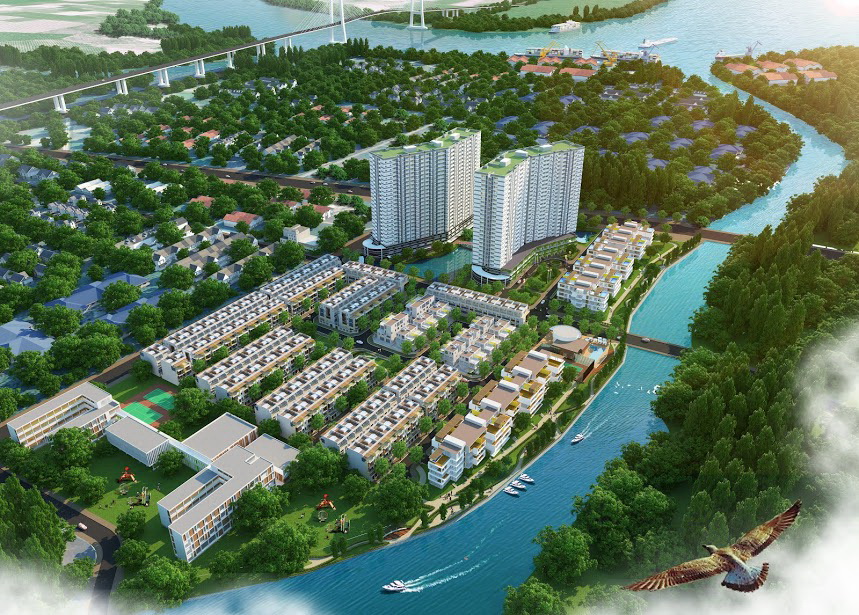 Thiết kế của 2 tháp căn hộ Luxury Home - Jamona Apartment trong tổng thể khu dân cư Jamona City