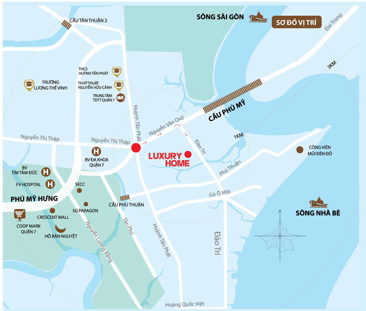 Bản đồ vị trí căn hộ Luxury Home Bản đồ vị trí căn hộ Luxury Home