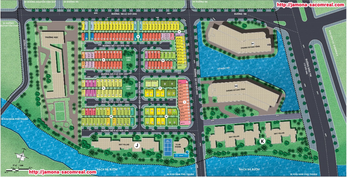 Sky Villas: vị trí lô J, K của dự án khu dân cư Jamona City sky-villas-jamona-city