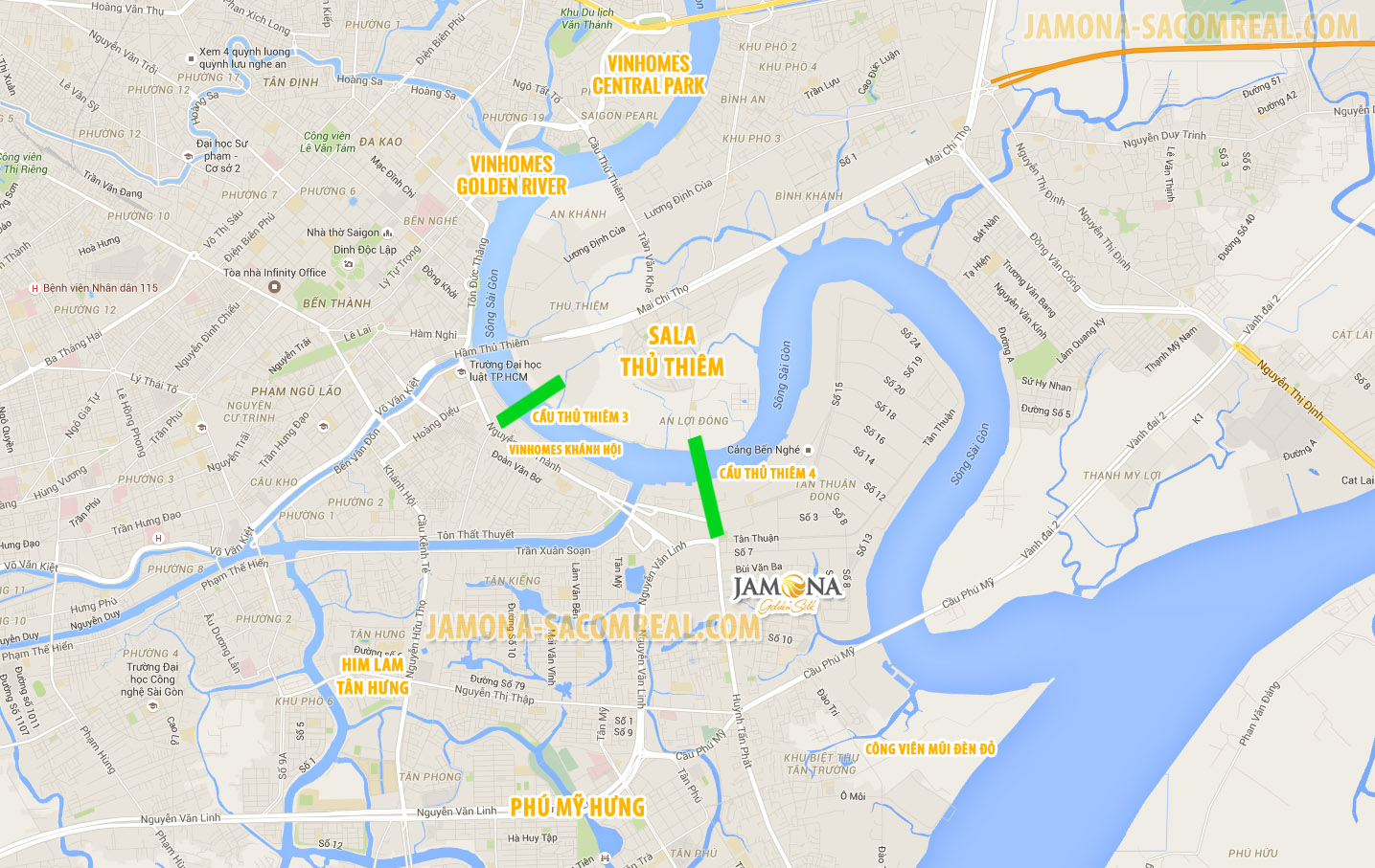 Vị trí dự án khu căn hộ Golden Silk Apartment Vị trí dự án khu căn hộ Golden Silk Apartment