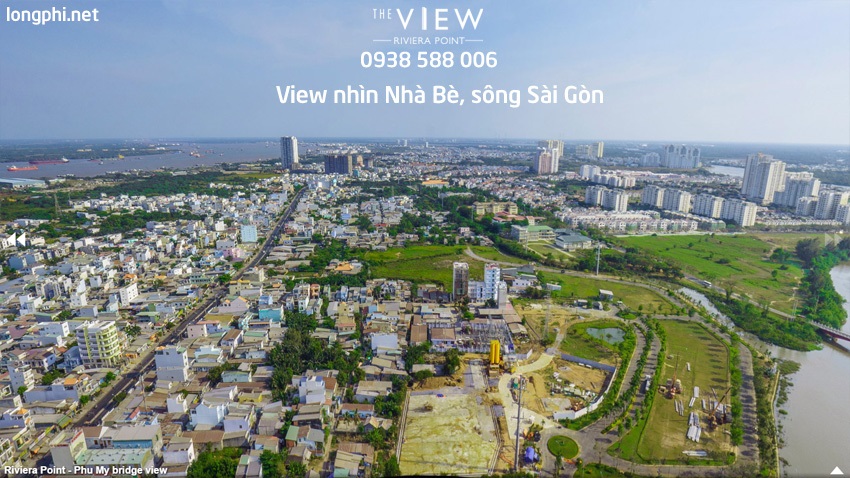 Căn hộ The View, view trực diện nhìn Nhà Bè, sông Sài Gòn.