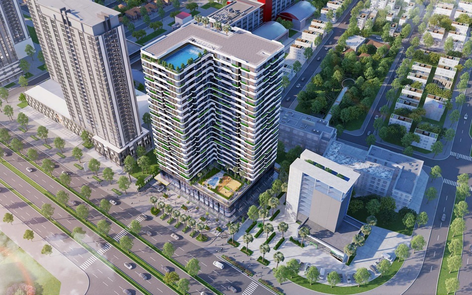 Phối cảnh tổng thể phác thảo dự án căn hộ Him Lam Riverside giai đoạn 3.