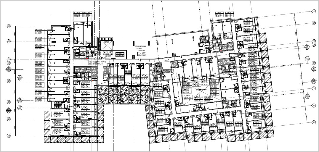 Mặt bằng căn hộ officetel Millennium quận 4.