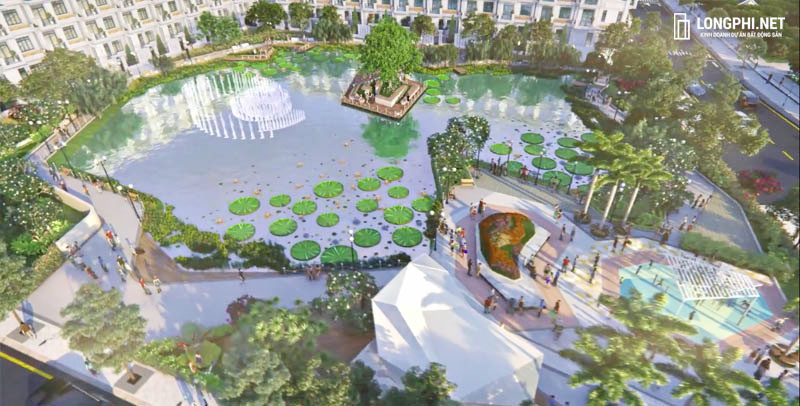 Căn hộ Green Star Sky Garden quận 7 có một trong những điểm nhấn là tiện ích hồ cảnh quan nội khu dự án.