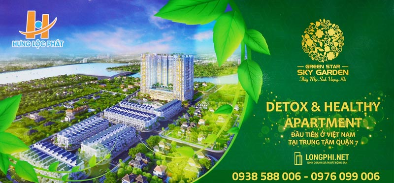 Phối cảnh tổng thể căn hộ Detox & Healthy mang tên Green Star Sky Garden của Hưng Lộc Phát.