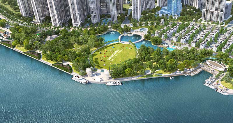 Vinhomes có lợi thế về quỹ đất lớn cho lộ trình trung và dài hạn để phát triển dự án.