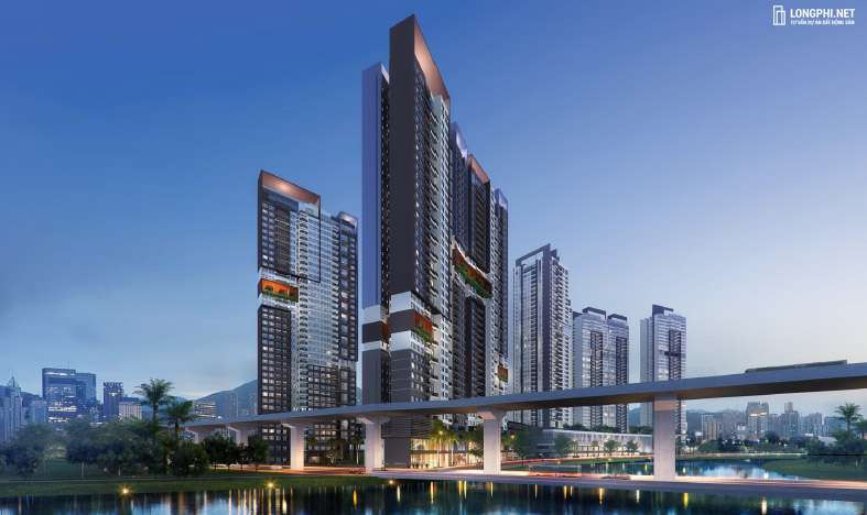 Phối cảnh tổng thể dự án căn hộ The Infiniti quận 7 tại Riviera Point- Keppel Land.
