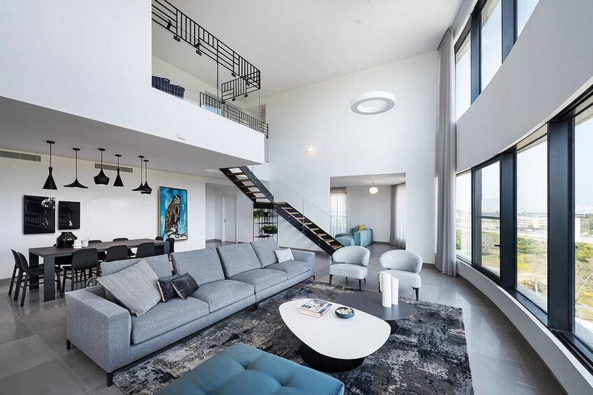 Thiết kế căn hộ duplex thông tầng độc đáo. Thiết kế căn hộ duplex thông tầng độc đáo.