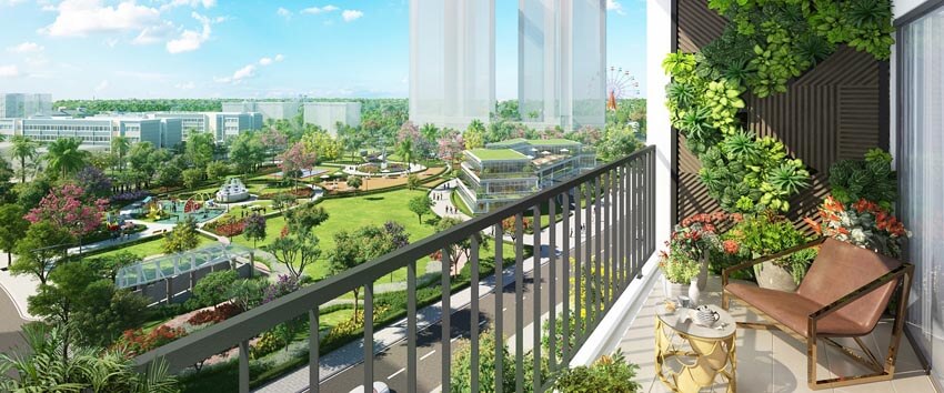 Dự án Eco-green dành 3.5 hectares làm công viên nội khu, ngoài ra còn liền kề công viên Hương Tràm 22 hectares.