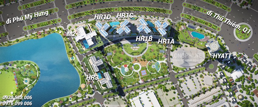 Mặt bằng tổng thể dự án khu căn hộ cao cấp Eco-Green Sài Gòn.