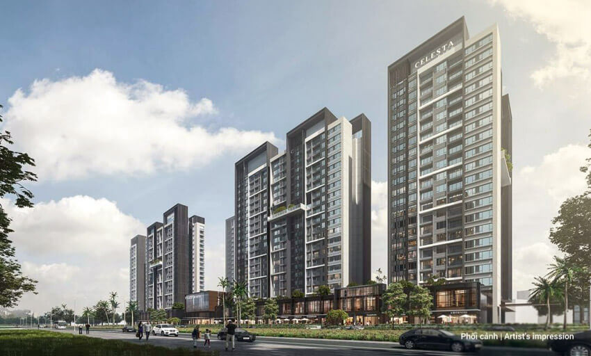 Phối cảnh dự án Celesta Rise của liên doanh Keppel Land - Phú Long, sẽ xuất hiện tại thị trường Nhà Bè thời gian tới.