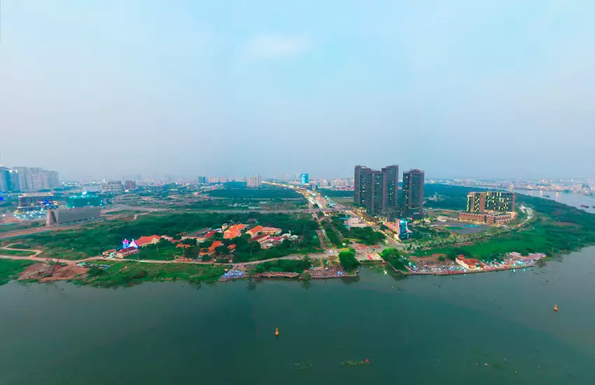 Khu vực bán đảo Thủ Thiêm.