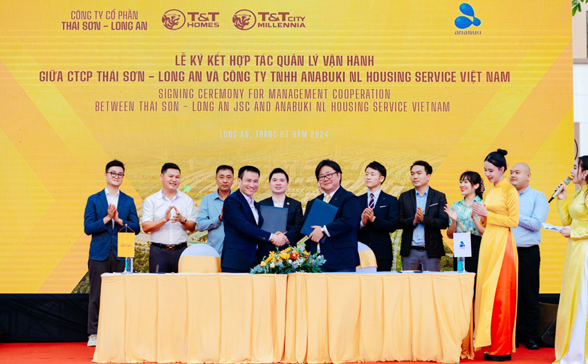 Lễ ký kết của chủ đầu tư dự án T&T City Millennia và đơn vị Anabuki Nhật Bản.