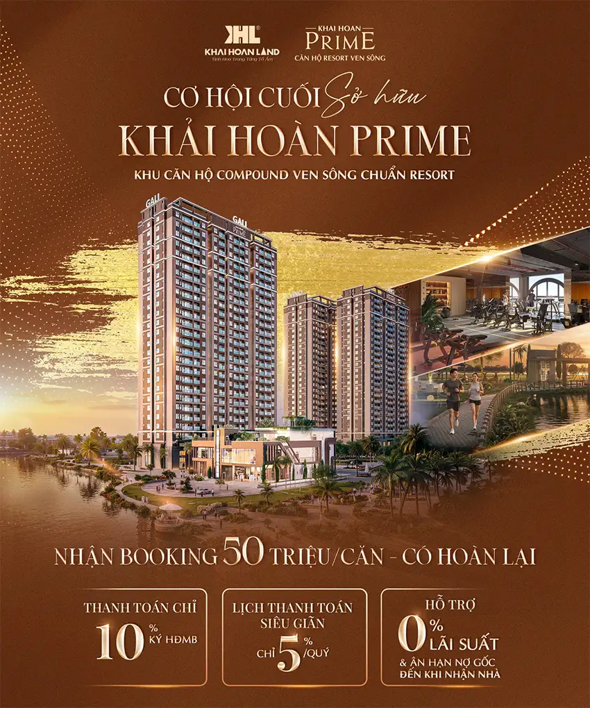Cơ hội cuối cùng để sở hữu căn hộ tại dự án Khải Hoàn Prime.