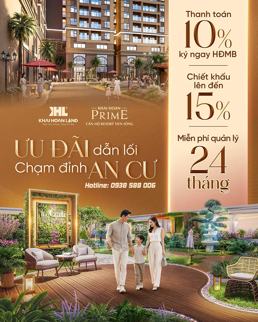 Chương trình ưu đãi hấp dẫn khi khách hàng mua căn hộ Khải Hoàn Prime (số lượng có hạn).