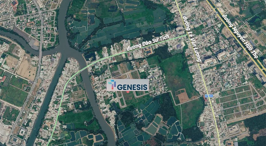 Vị trí dự án TT Genesis tại đường đào Sư Tích, Nhà Bè, thuộc khu Nam Sài Gòn.