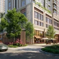 Phối cảnh khối đế thương mại và cảnh quan của căn hộ Arcadia at Lavila Nhà Bè.