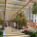 Tiện ích khu vui chơi trẻ em và lối đi ngoài trời, cảnh quan tại tầng 5 trong dự án căn hộ Arcadia at Lavila.
