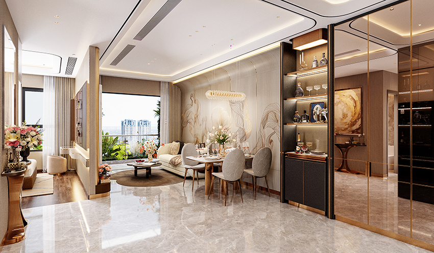 Các căn hộ Khải Hoàn Imperial có thiết kế thoáng đón gió và ánh sáng tự nhiên, tiết kiệm năng lượng đồng thời có tầm view ngoạn mục.