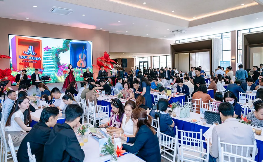 Khách hàng quan tâm tham dự sự kiện ra mắt căn hộ Arcadia at Lavila.